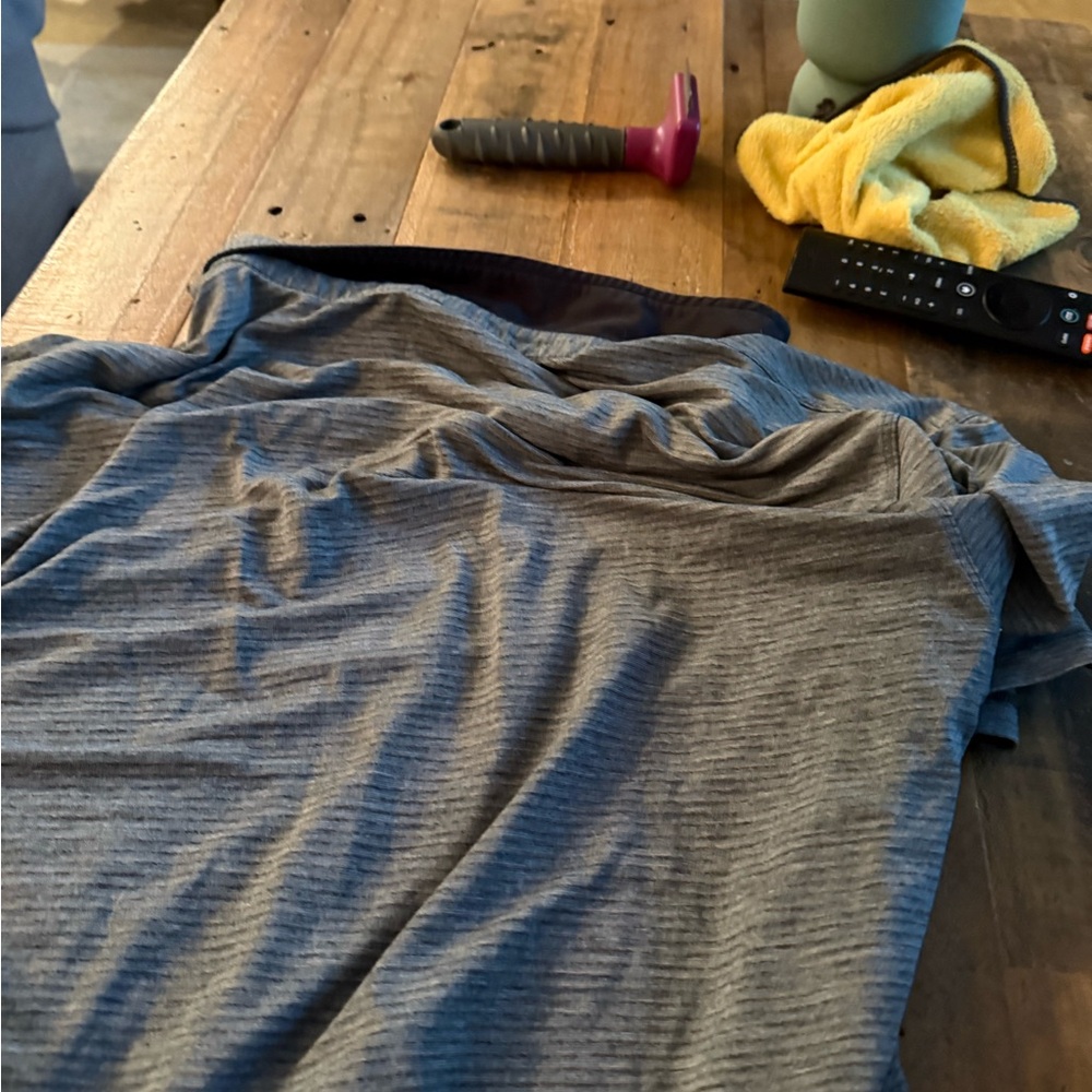 lululemon athletica Gray Striped Tee